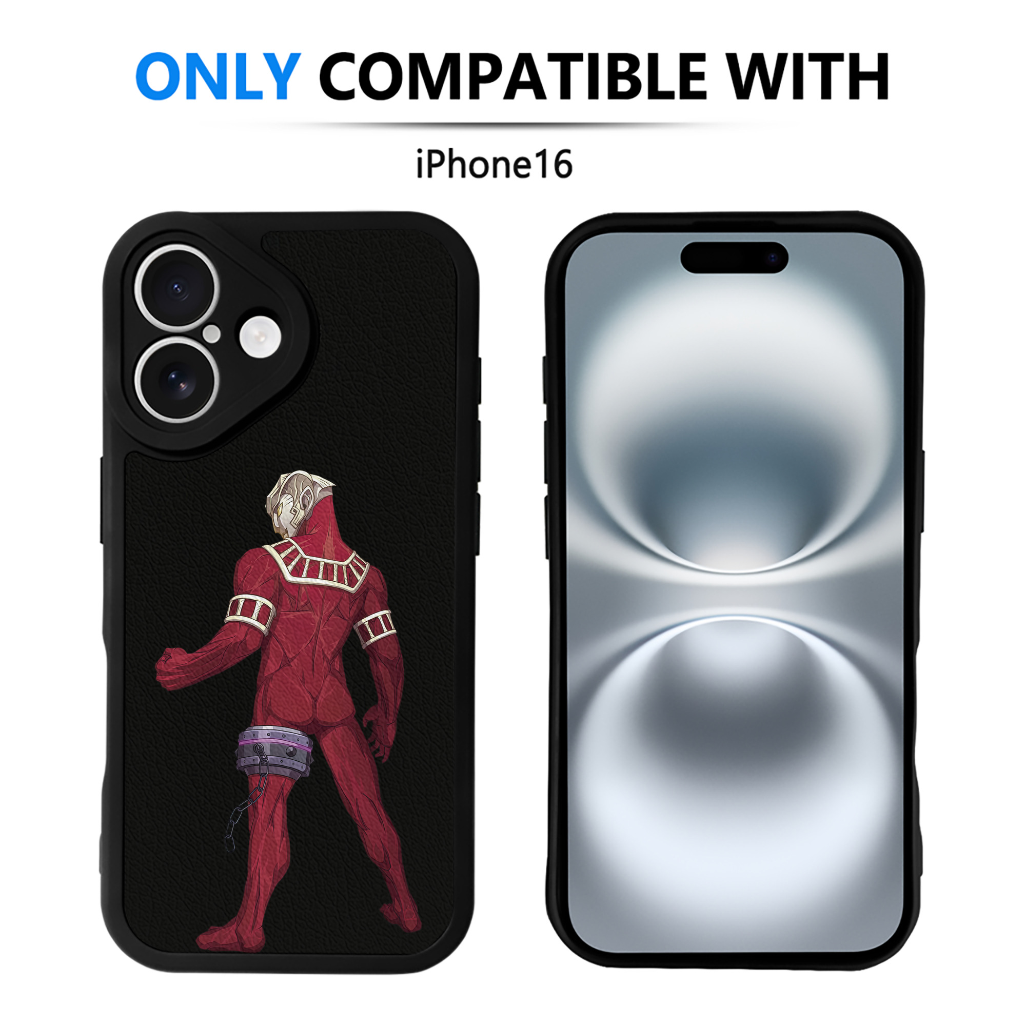 （画像用） ウルトラマン Ultraman 【iPhone 16シリーズ対応】シリコンスマホケース（レザー調） 材質：シリコン